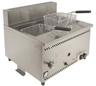 Gas Fryer Single Tank Twin Basket Counter Top AGF