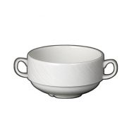 Spyro Handled Soup Cup White Stackable 28.5cl