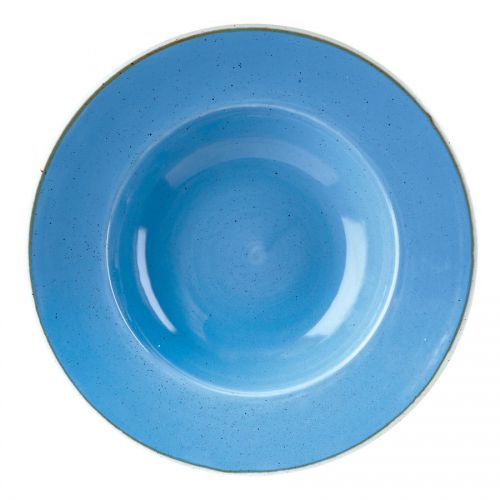 Cornflower Blue Wide Rim Bowl 28cm