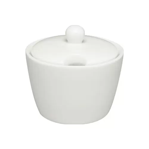 Elia Orientix Bone China White Round Covered Sugar Bowl 9cm