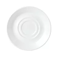 Steelite Simplicity Vitrified Porcelain White Round Double Well Saucer 16.5cm