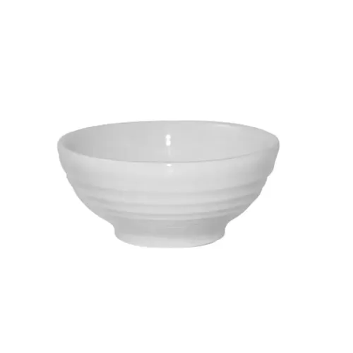 Churchill Bit On The Side Vitrified Porcelain Round White Ripple Bowl 28.5cl