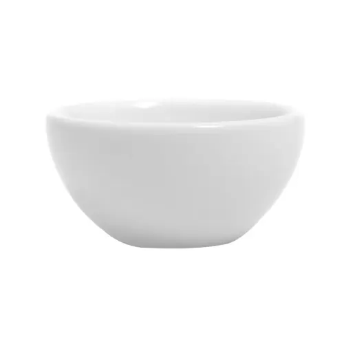 Churchill Bit On The Side Vitrified Porcelain Round White Butter Dish Curved 2.8cl