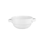 Churchill Profile Vitrified Porcelain White Round Handled Stacking Bowl 11.5cm 36cl 12.6oz