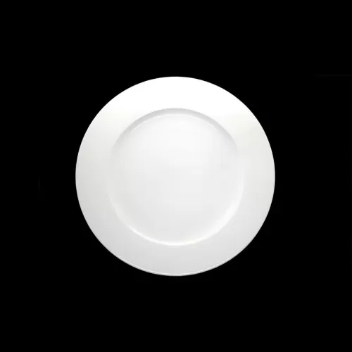 Crème Monet Vitrified Porcelain White Round Rim Plate 23cm