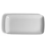 Crème Renoir Vitrified Porcelain White Oblong Plate 35.5x16.5cm