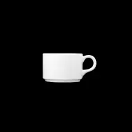 Crème Monet Vitrified Porcelain White Stacking Cup 20cl 7oz