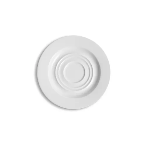 Crème Monet Vitrified Porcelain White Round Saucer 15cm