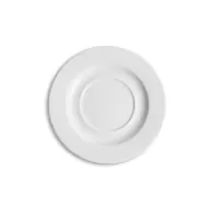 Crème Monet Vitrified Porcelain White Round Soup Bowl Saucer 17cm
