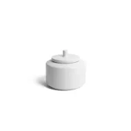 Crème Monet Vitrified Porcelain White Round Covered Sugar Bowl 27cl 9.5oz