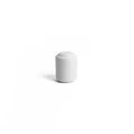 Crème Monet Vitrified Porcelain White Salt Pot 6cm