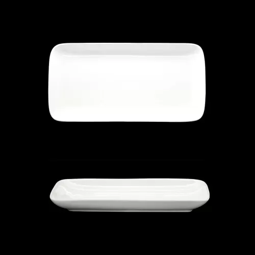 Crème Renoir Vitrified Porcelain White Oblong Plate 28x13.5cm
