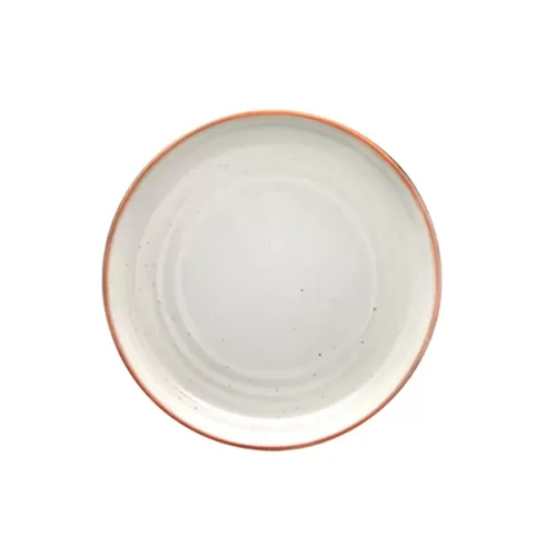 Artisan Coast Vitrified Fine China Cream Round Coupe Plate 17cm