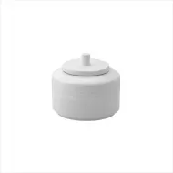 Crème Rousseau Vitrified Porcelain White Round Covered Sugar Bowl 27cl