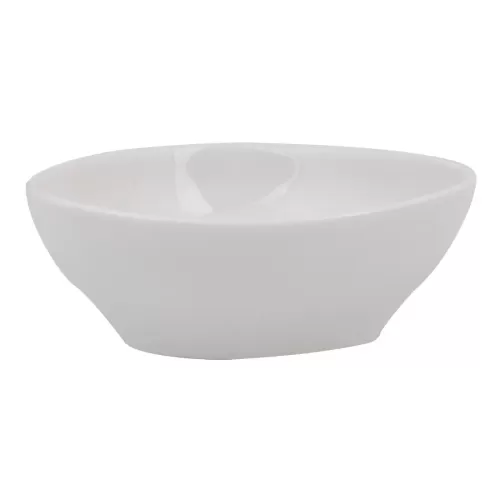 Artisan Crème Vitrified Fine China White Island Triangle Bowl 12cm