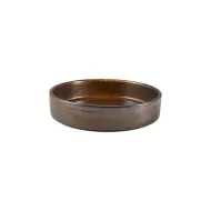 Genware Terra Porcelain Ructic Copper Round Presentation Bowl 18x4.2cm 66cl 23.2oz