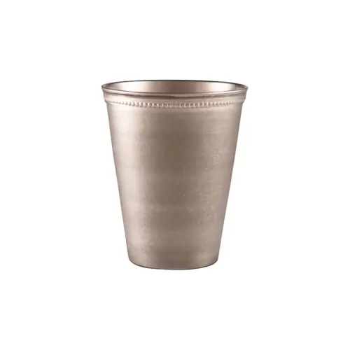 Genware Beaded Vintage Stainless Steel Serving Cup 38cl 13.4oz