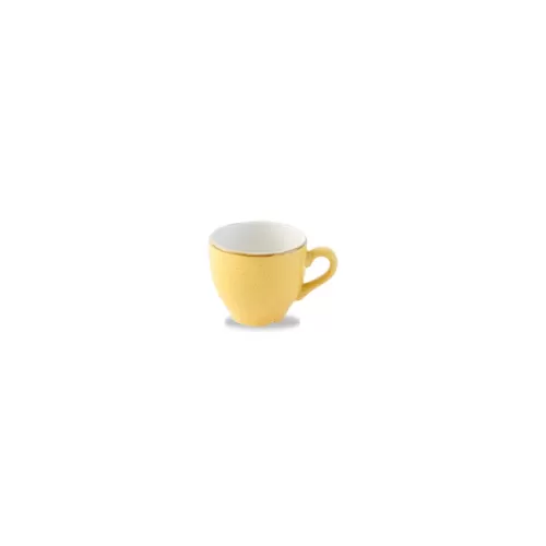 Churchill Stonecast Vitrified Porcelain Mustard Seed Espresso Cup 10cl 3.5oz