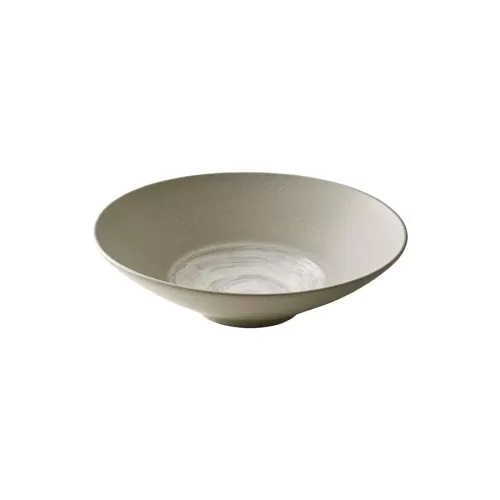 Playground Silento Stoneware Beige Round Deep Coupe Bowl 24cm 115cl 40.5oz
