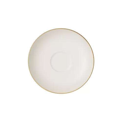 Villeroy & Boch Signature Anmut Gold Bone China Round Espresso Saucer 12cm