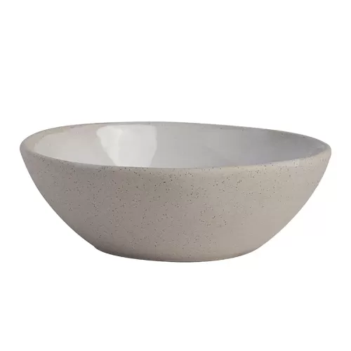 Off Grid Studio Gembrook White Stoneware Round Bowl 15.25cm 17.5oz