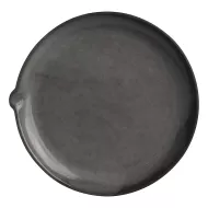 Off Grid Studio Gembrook Gray Stoneware Round Plate With Spout 26.35x25.5cm