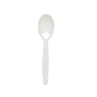 Polycarbonate Dessert Spoon Small 17cm White