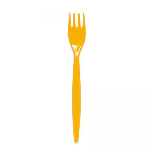 Polycarbonate Fork Standard 20cm Yellow