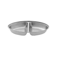 Serving Dish Two Comp Stainless Steel Oval 20x14x4cm