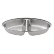 Serving Dish Two Comp Stainless Steel Oval 25x18x5cm
