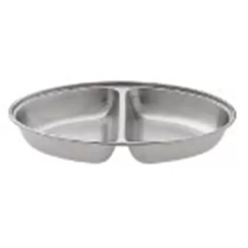 Serving Dish Two Comp Stainless Steel Oval 25x18x5cm
