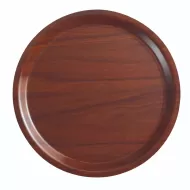 Cambro Mykonos Laminated Walnut Round Non-Slip Tray 32cm