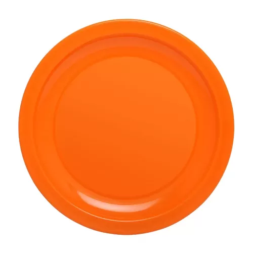 Harfield Polycarbonate Orange Round Narrow Rim Plate 23cm