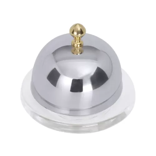 Contacto Glass Butter Dish with 18/10 Stainless Steel Cloche 9cm