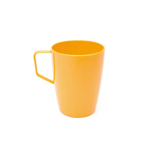 Harfield Polycarbonate Yellow Handled Beaker 28cl 10oz