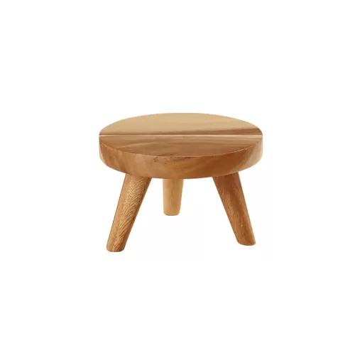 Churchill Buffetscape Wood Small Round Stand 15x10cm