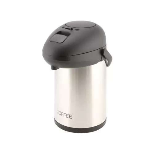 Coffee Inscribed Stainless Steel Vacuum Pump Pot 2.5 Litre