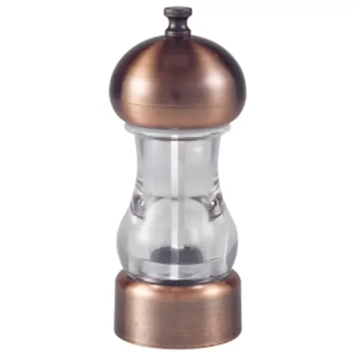 Antique Copper & Acrylic Salt Pepper Grinder 14cm