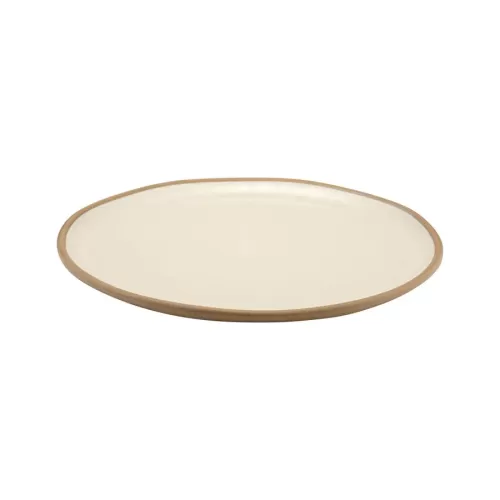 Dalebrook Marl Round Melamine Cream Shallow Dish 385x26mm