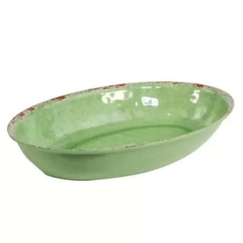 Dalebrook Casablanca Melamine Green Oval Bowl 42x28cm 3.8 Litre