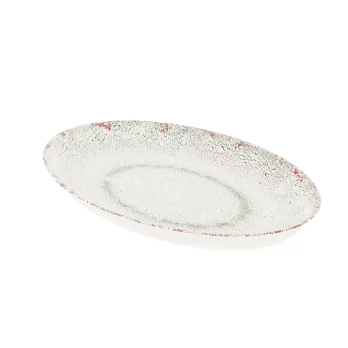 Dalebrook White Casablanca Melamine Oval Tray 42x28x4cm 2.5 Litre