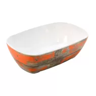 Rustic Orange Tura 1/4 Size Crock 265x162x80mm1.5L