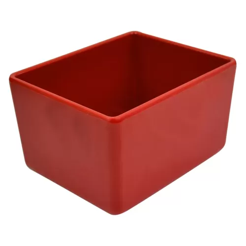 Dalebrook Melamine Red Rectangular Chunky Crock 16.2x13x10cm 1.5 Litre