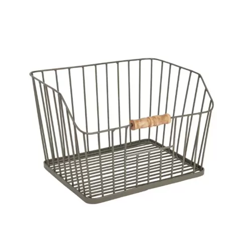 Living Nostalgia Large Stackable Wire Storage Basket 28.5x23.5x19cm