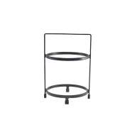 GenWare Black Coated Steel Two Tier Presentation Plate Stand 20.5x21.5x30.5cm