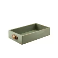 Genware Green Wash Rectangular Acacia Wood Display Drawer Gastronorm 1/3