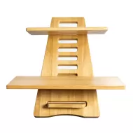 Rafters Elevate 2 Tier Rustic Wood Ladder Stand 30x50x50cm