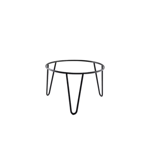 GenWare Black Coated Steel Anti-Slip Round Hairpin Riser 15cm