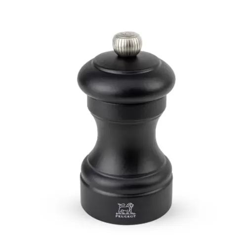 Peugeot Bistro Matte Black Beachwood Salt Mill 10cm