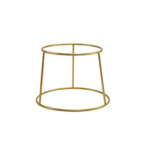 Genware Gold Anti-Slip Round Buffet Riser 18cm